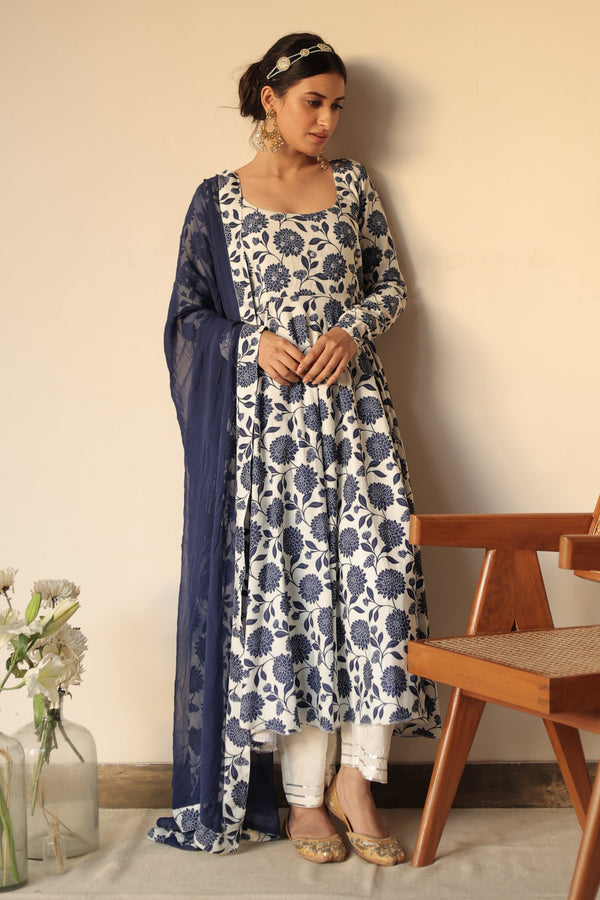 Mayera Blue Anarkali Set