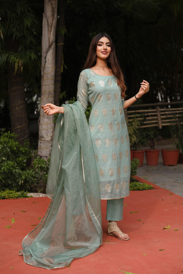 Nida Chanderi Straight Set